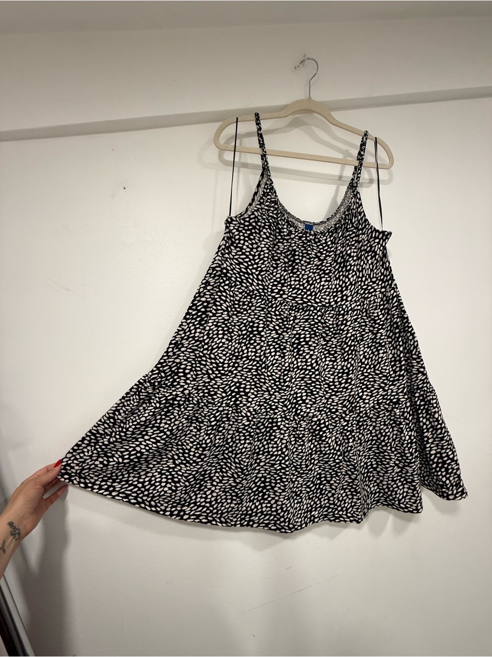 Old Navy Black and White Printed Top